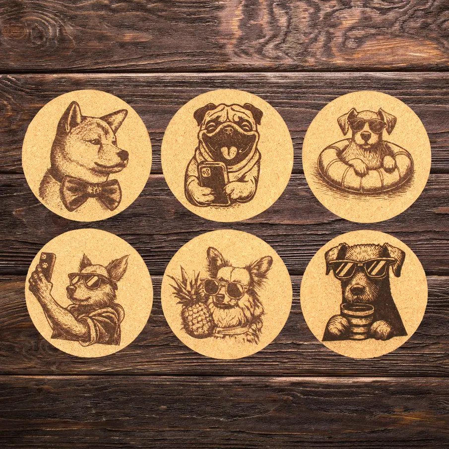 Dog Edition Korkuntersetzer – Ø10cm