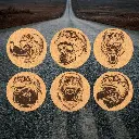 Bikers Edition Korkuntersetzer – Ø10cm