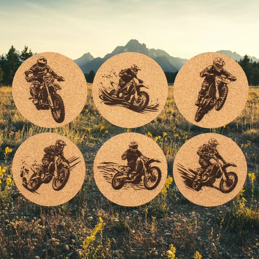 Motocross Edition Korkuntersetzer – Ø10cm